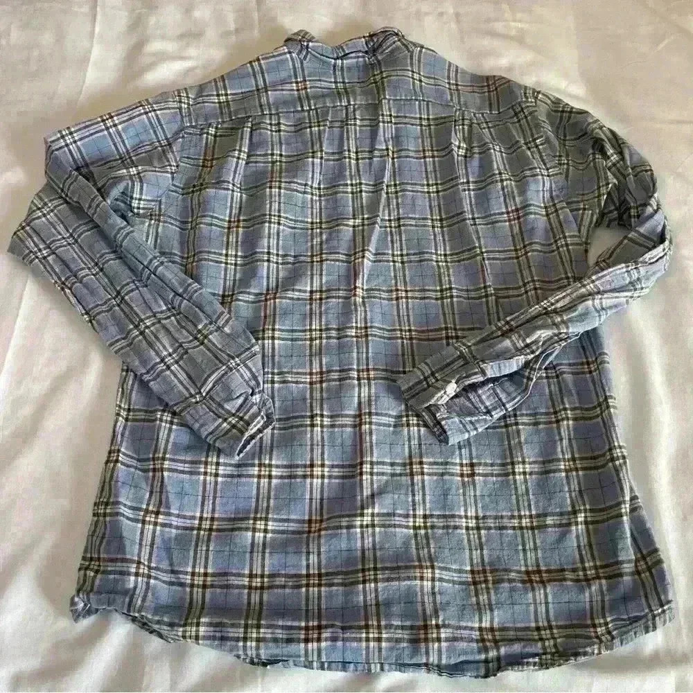 DANIEL CREMIEUX Men's Size Small Button Shirt Blue Tan Plaid Casual Cotton - Picture 7 of 7